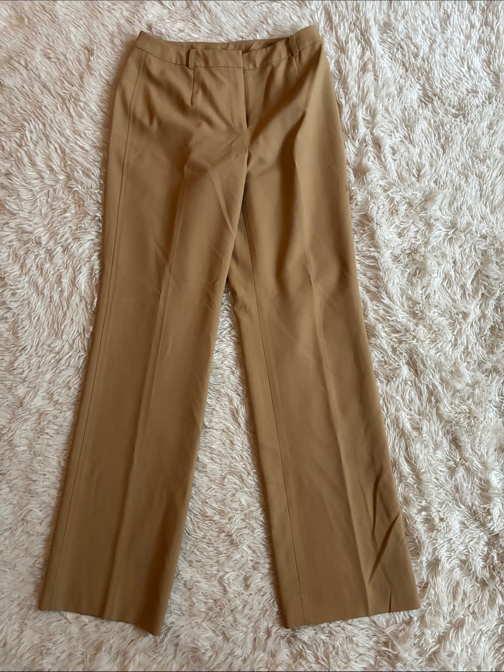LOFT Camel Wide-Leg Trousers